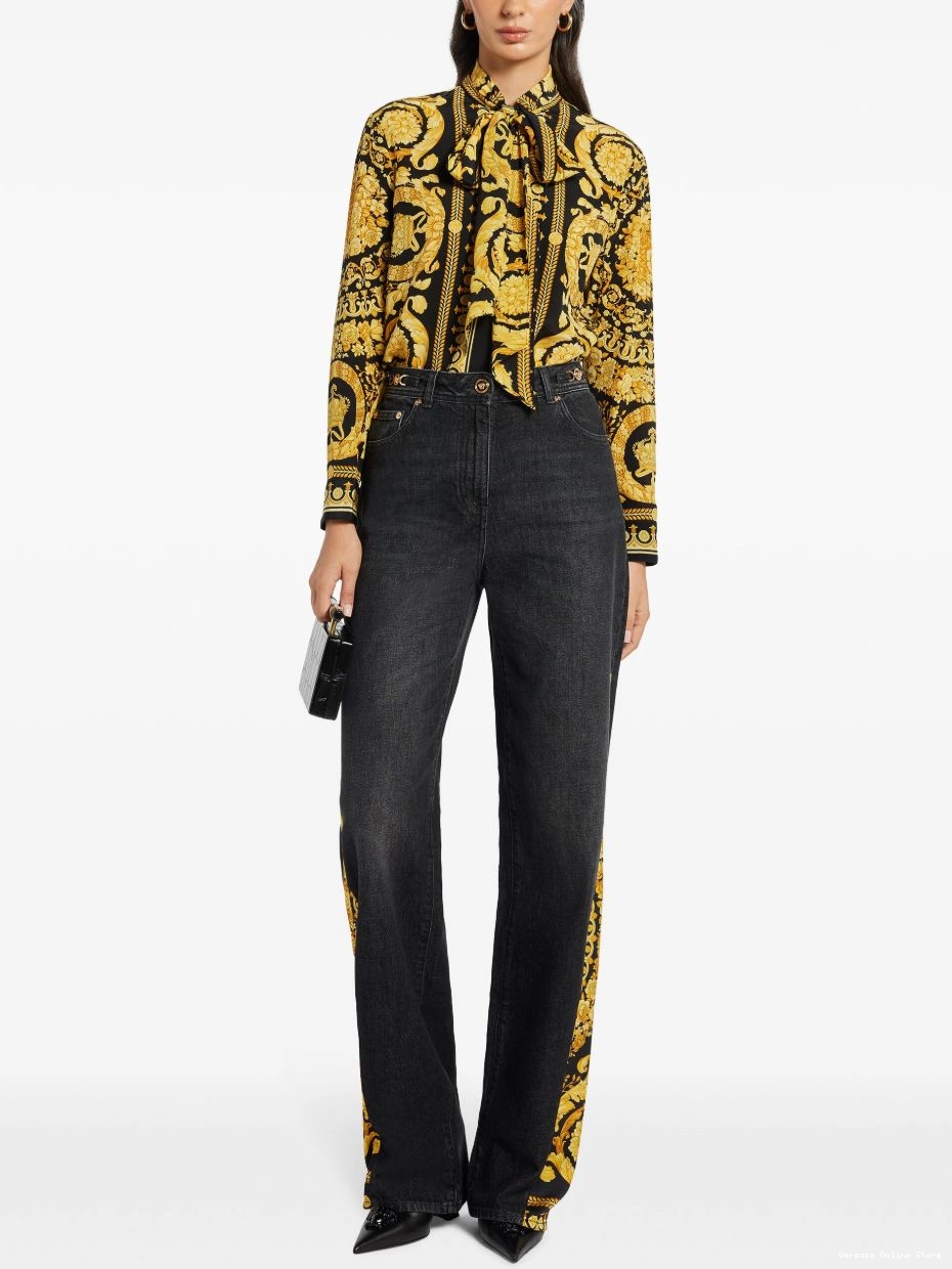 Affordable Barocco-print blouse Versace Women silk 0726